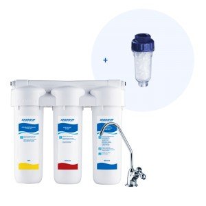 Проточная система Аквафор Трио Норма Умягчающий + Аквафор Стирон
