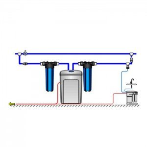 Умягчитель Аквафор WaterBoss 700 + Гросс 2 шт. + Таблетированная соль