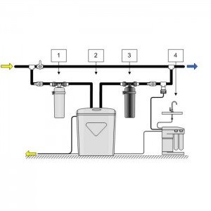 Умягчитель Аквафор WaterBoss 900 + Викинг 2 шт. + Морион + Соль 2 мешка